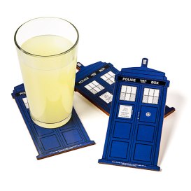 TARDIS Coasters on ThinkGeek